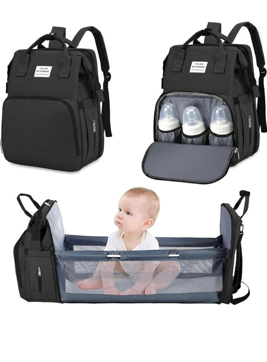 Babytasche, Wickeltasche mit Bettfunktion, Kinderbett